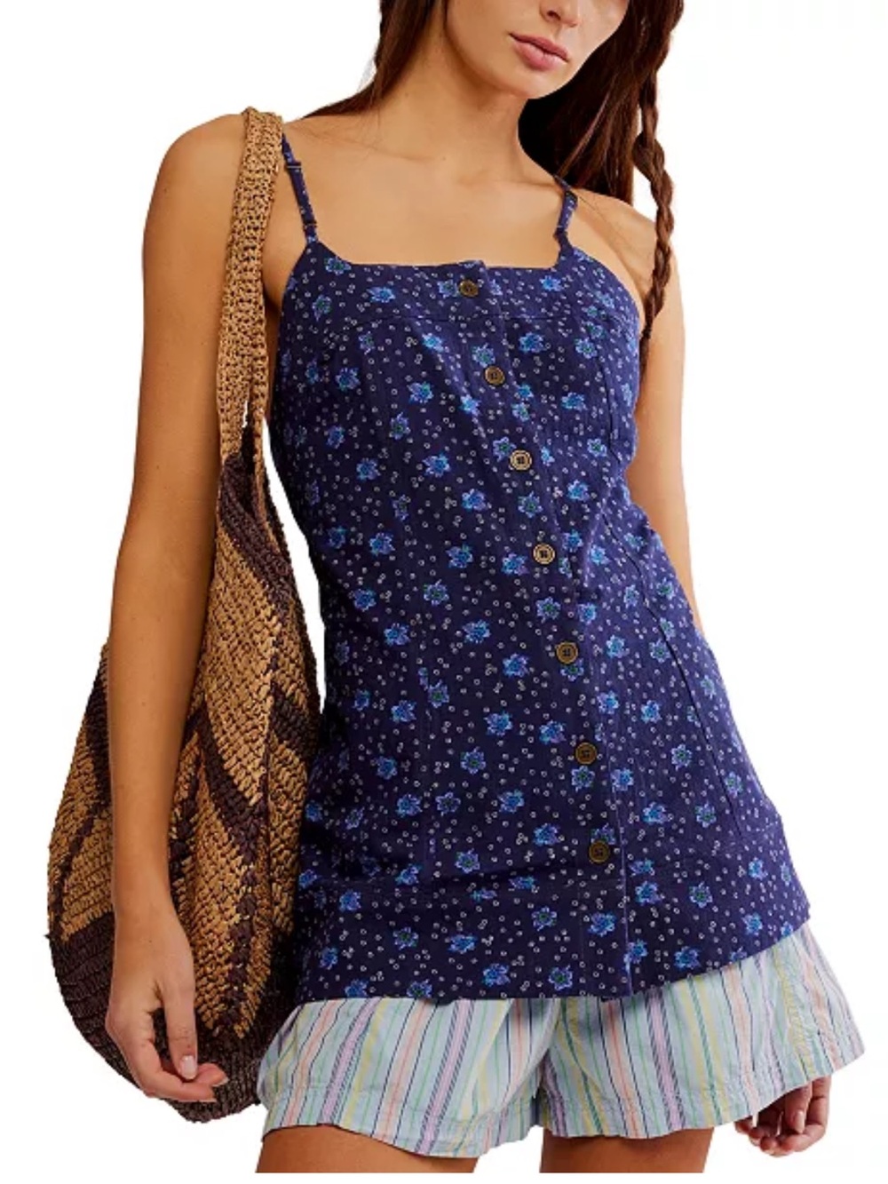 Free People Maddie Printed Tunic Size S